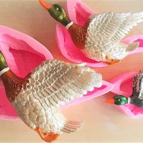 3 moule silicone oie oiseaux 3 tailles pour résine plâtre argile porcelaine savon cire béton polyester fimo k932
