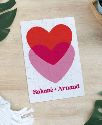 Affiche Coeurs superposés personnalisés