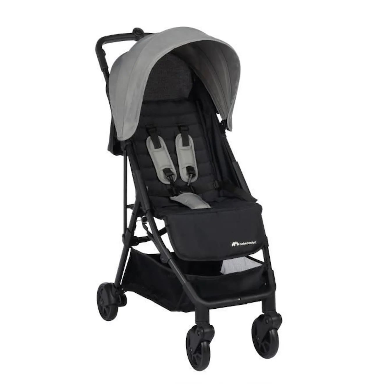 BEBECONFORT Poussette canne ultra compacte TEENY 3D, 4 roues, De la naissance à 4 ans environ (22kg), Tinted gray gris - Bébé Co