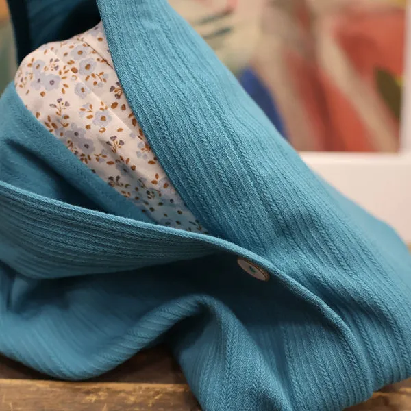 Blouse Sacha - coton tressé turquoise