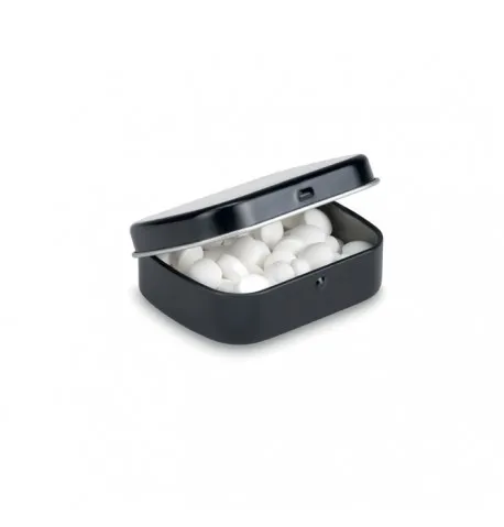 Boite personnalisable contenant environ 28 grammes de bonbons menthe