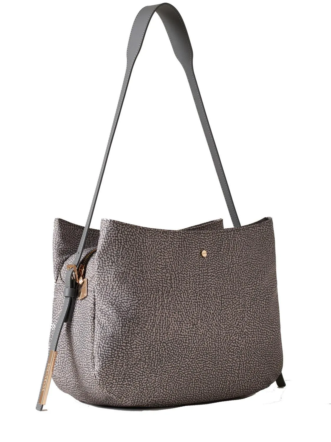 Borbonese L Ecole Nylon Sac D'épaule Gris Argile - Achetez À Prix Outlet!