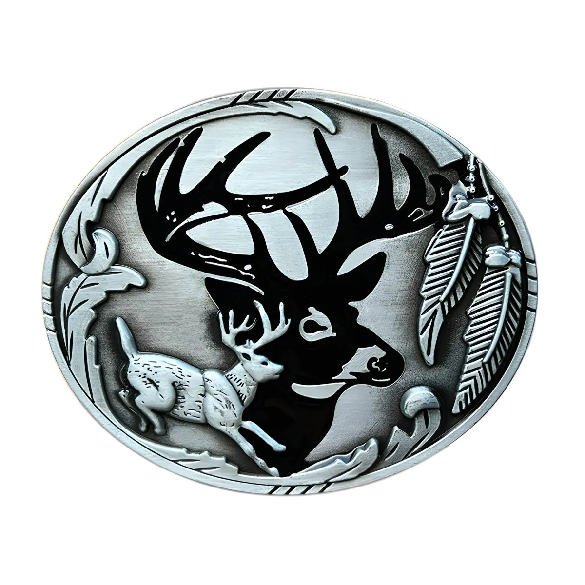 Boucle de ceinture Animal, cerfs, modèle Jules
