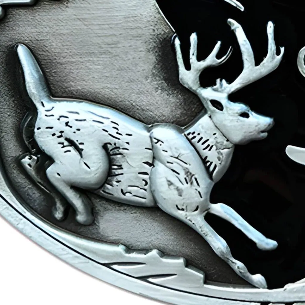 Boucle de ceinture Animal, cerfs, modèle Jules