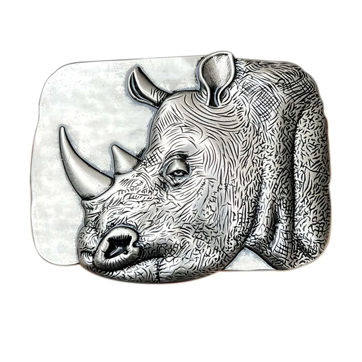 Boucle de ceinture Animal, rhinocéros, modèle Andrew