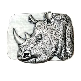 Boucle de ceinture Animal, rhinocéros, modèle Andrew