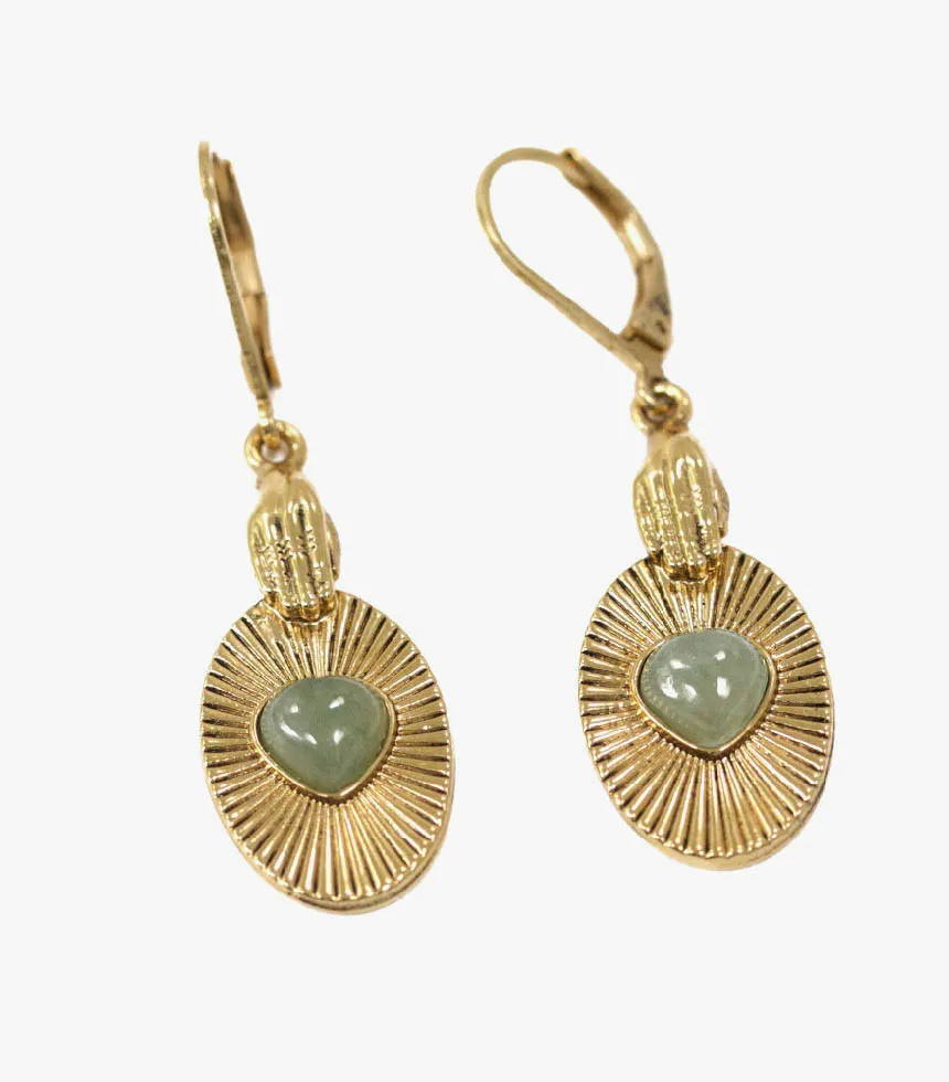 Boucles d'oreilles Coeur Aventurine