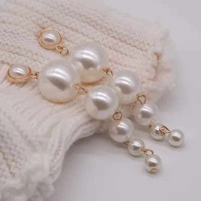 Boucles d'oreilles longues perles