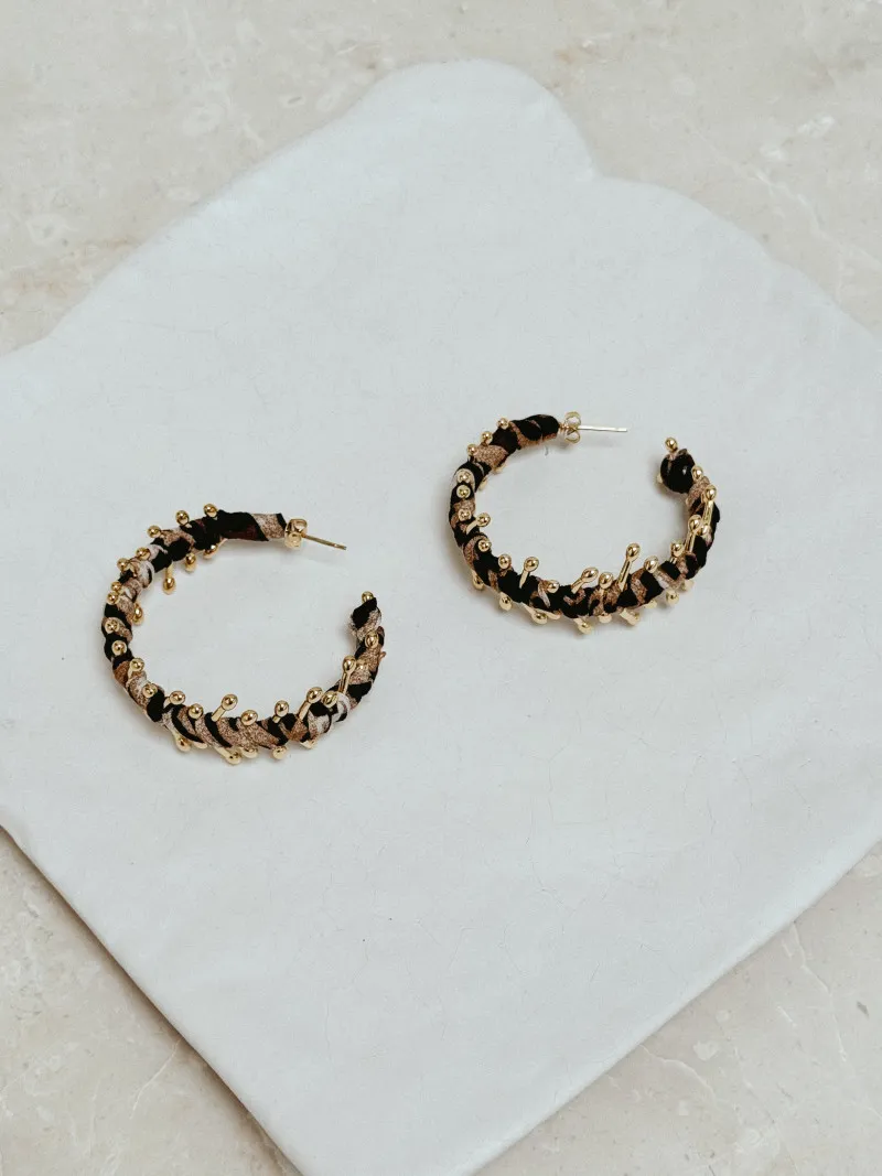 Boucles d'oreilles léopard Loula - Doré