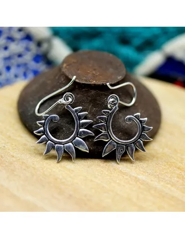 Boucles d'oreilles pendantes argentées