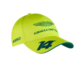 Casquette ASTON MARTIN Team Driver Fernando Alonso jaune