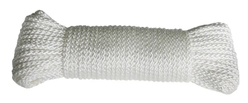 Cordon tressé en nylon blanc