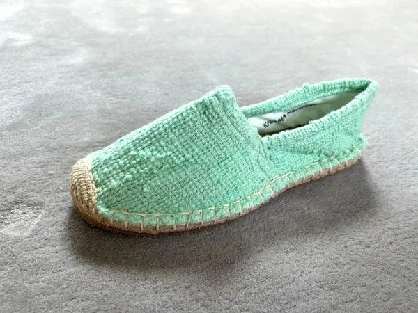 Espadrilles jade en jute tressé - Naturelles