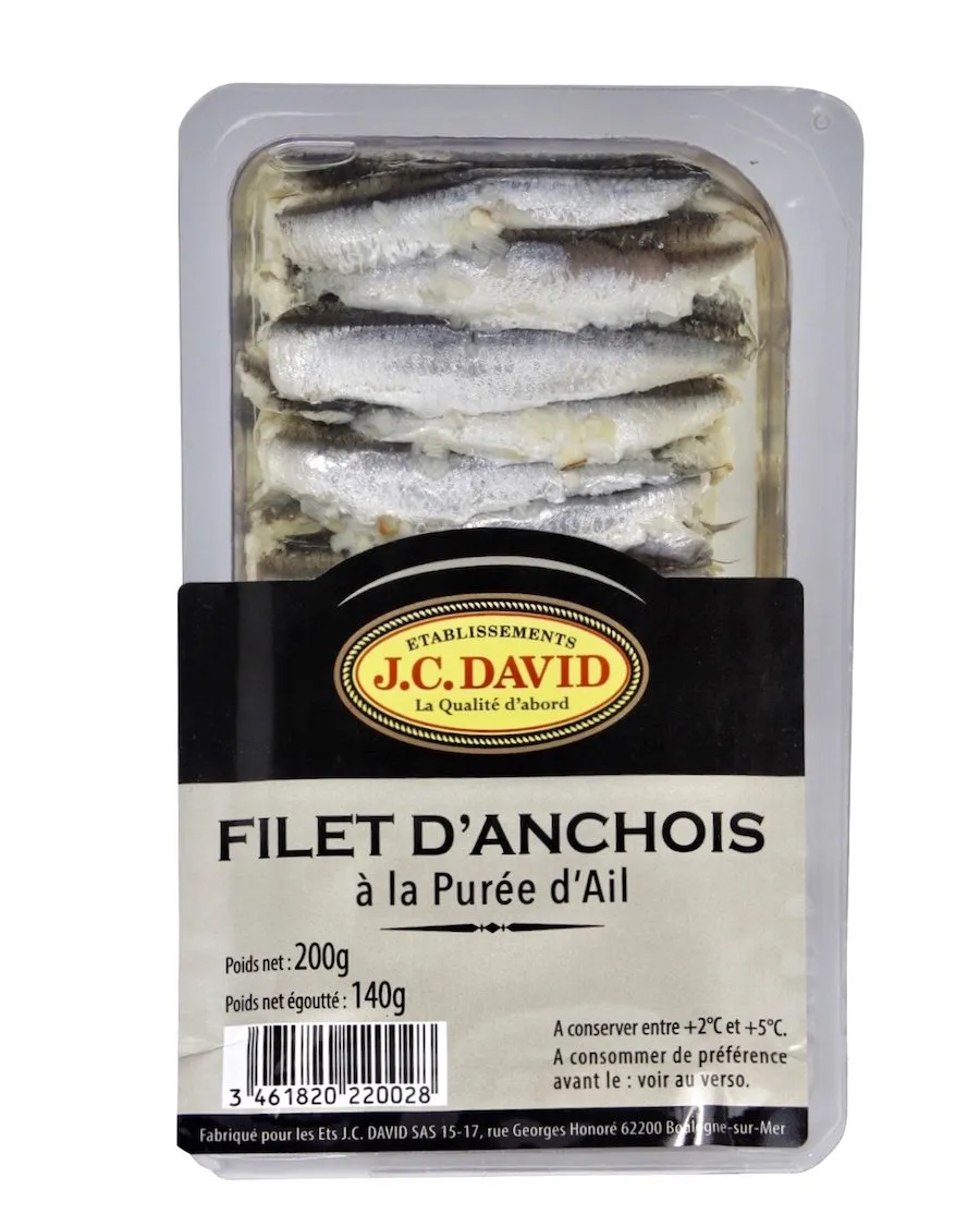 FILETS D'ANCHOIS À L'AIL