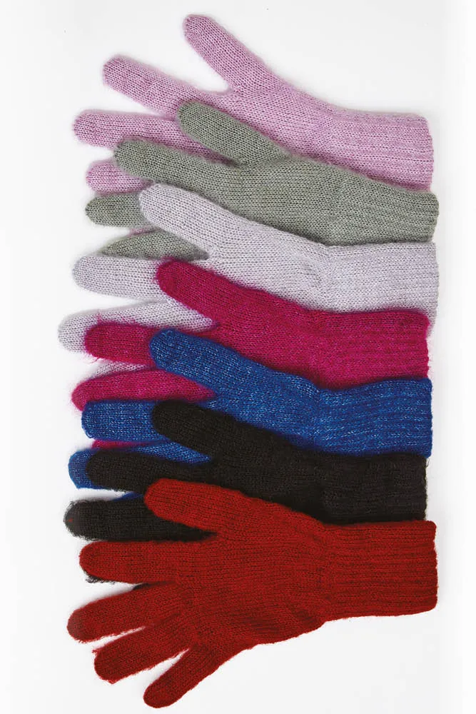 Gants laine mohair et soie pour homme 