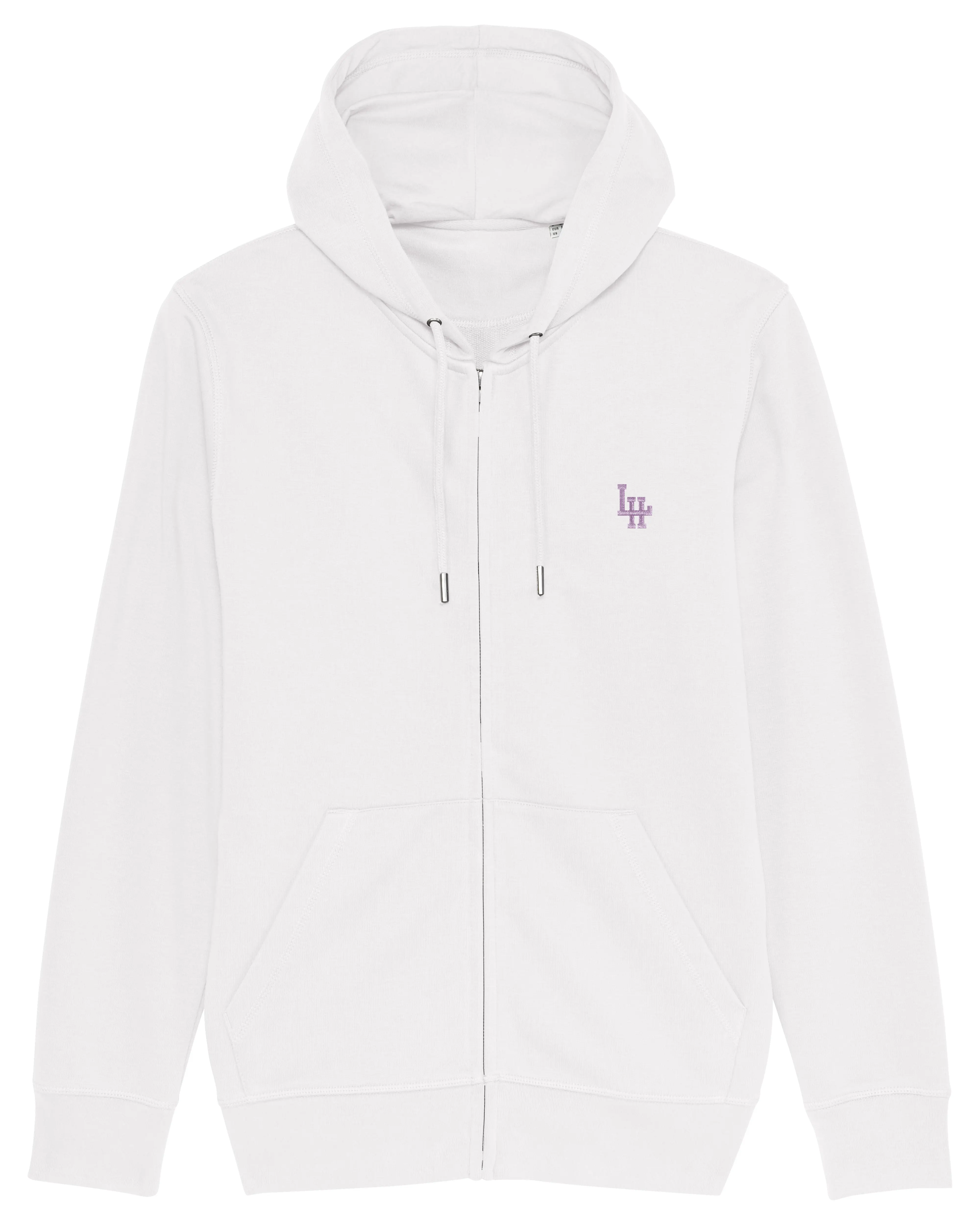 HoodieZip LH Mixte Blanc (Iris brodé)