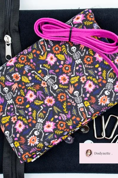 Kit couture live Besace Lou - Cala / Suédine noire