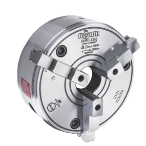Mandrin de tour à 3 mors à crémaillère, corps acier, serrage concentrique, DIN 6350, Ø 125 mm, DURO-T
