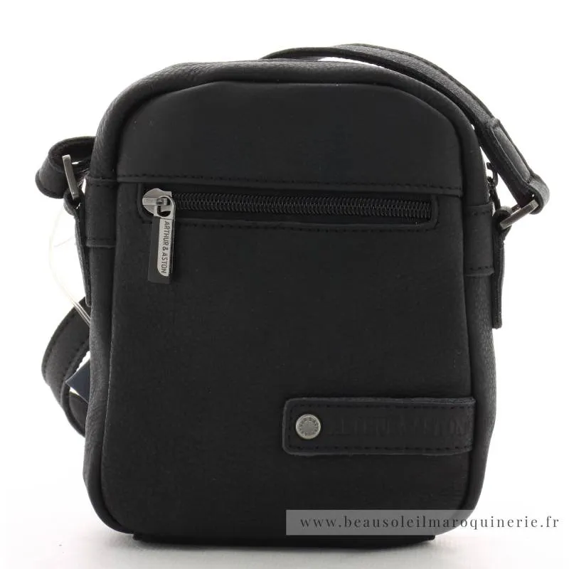 Petite sacoche zippée Arthur & Aston Oscar cuir 1978-11