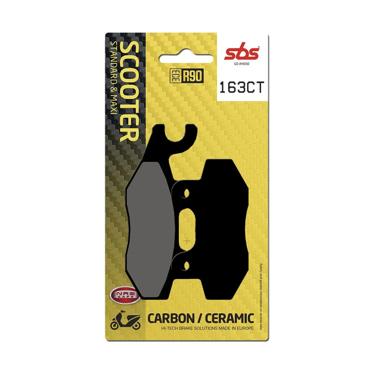 Plaquettes de frein SBS 163 CT Carbone Céramique