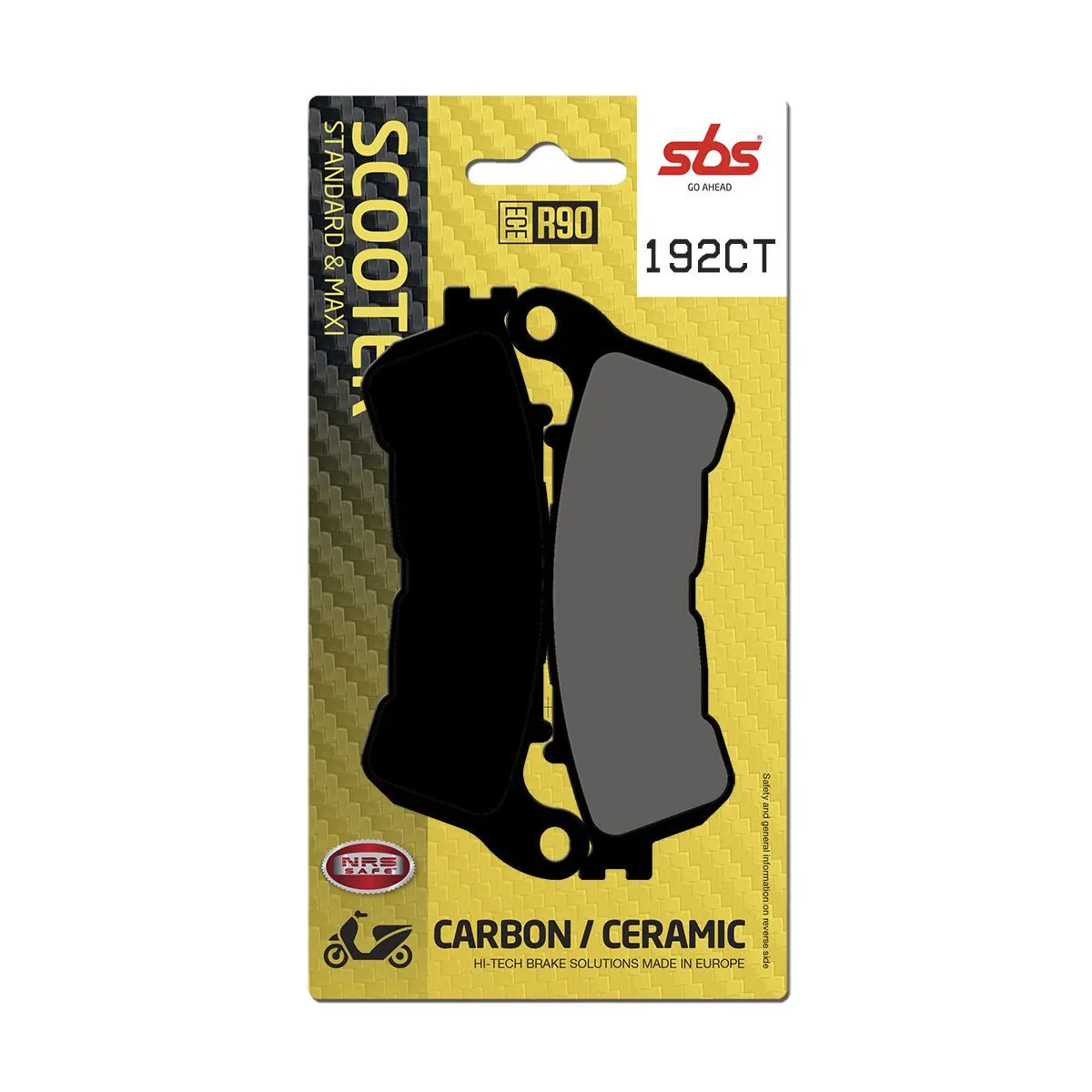 Plaquettes de frein SBS 192 CT Carbone Céramique