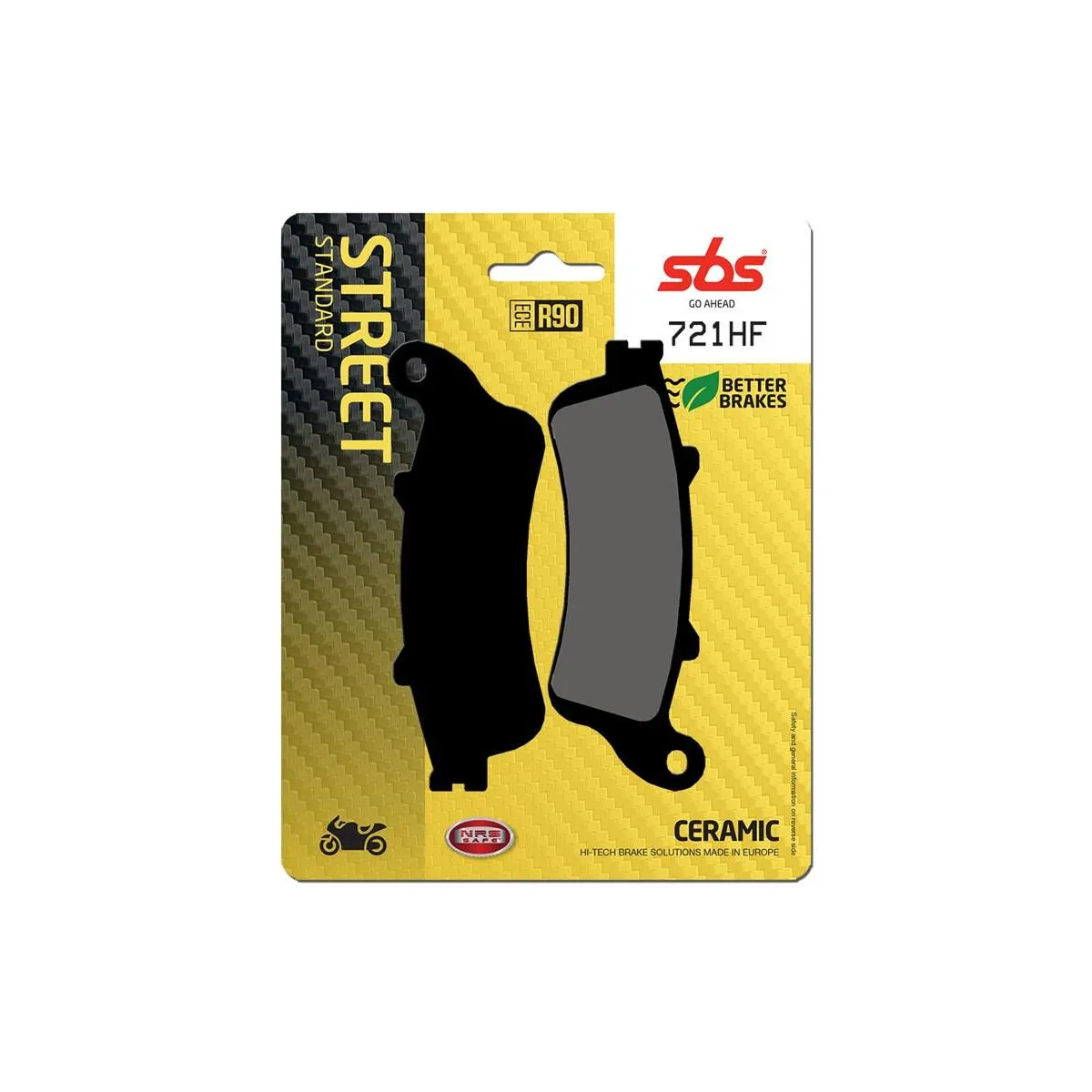 Plaquettes de frein SBS 721 HF Céramique