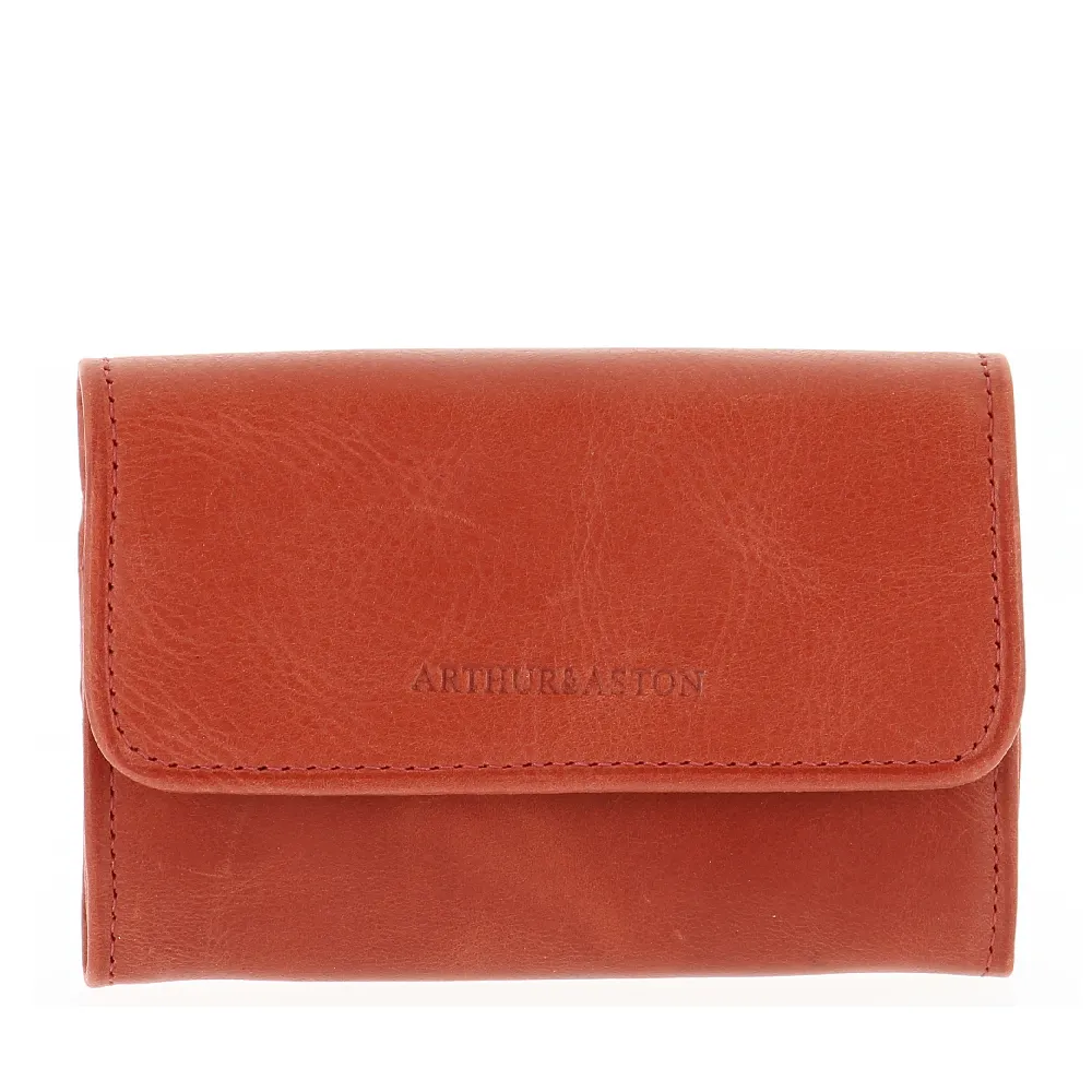 Porte-monnaie et cartes cuir vachette huilé