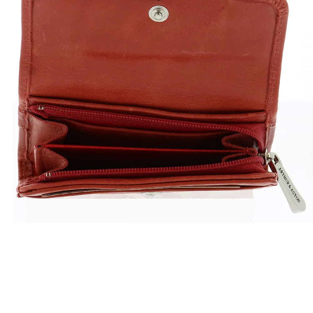 Porte-monnaie et cartes cuir vachette huilé
