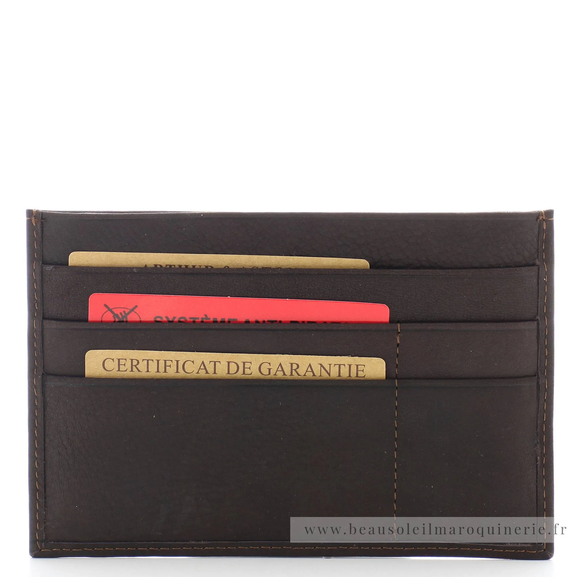 Porte papiers Arthur & Aston en cuir gras Louis 94804