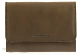 Portefeuille à rabat cuir vachette huilé