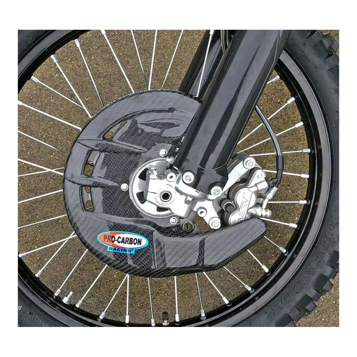 Protection carbone disque avant PROCARBON avec support Kawasaki 450 KXF 2019-2020