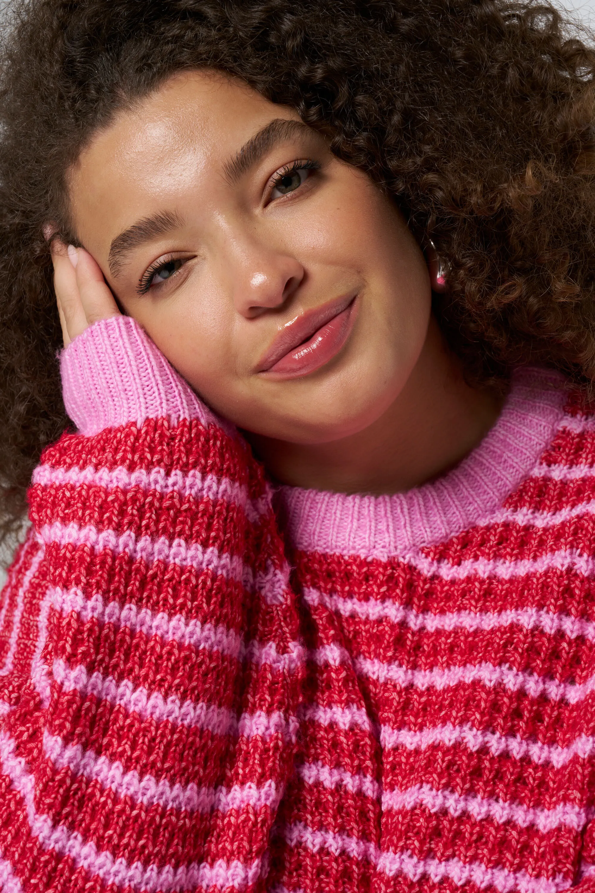 Pull en maille bicolore