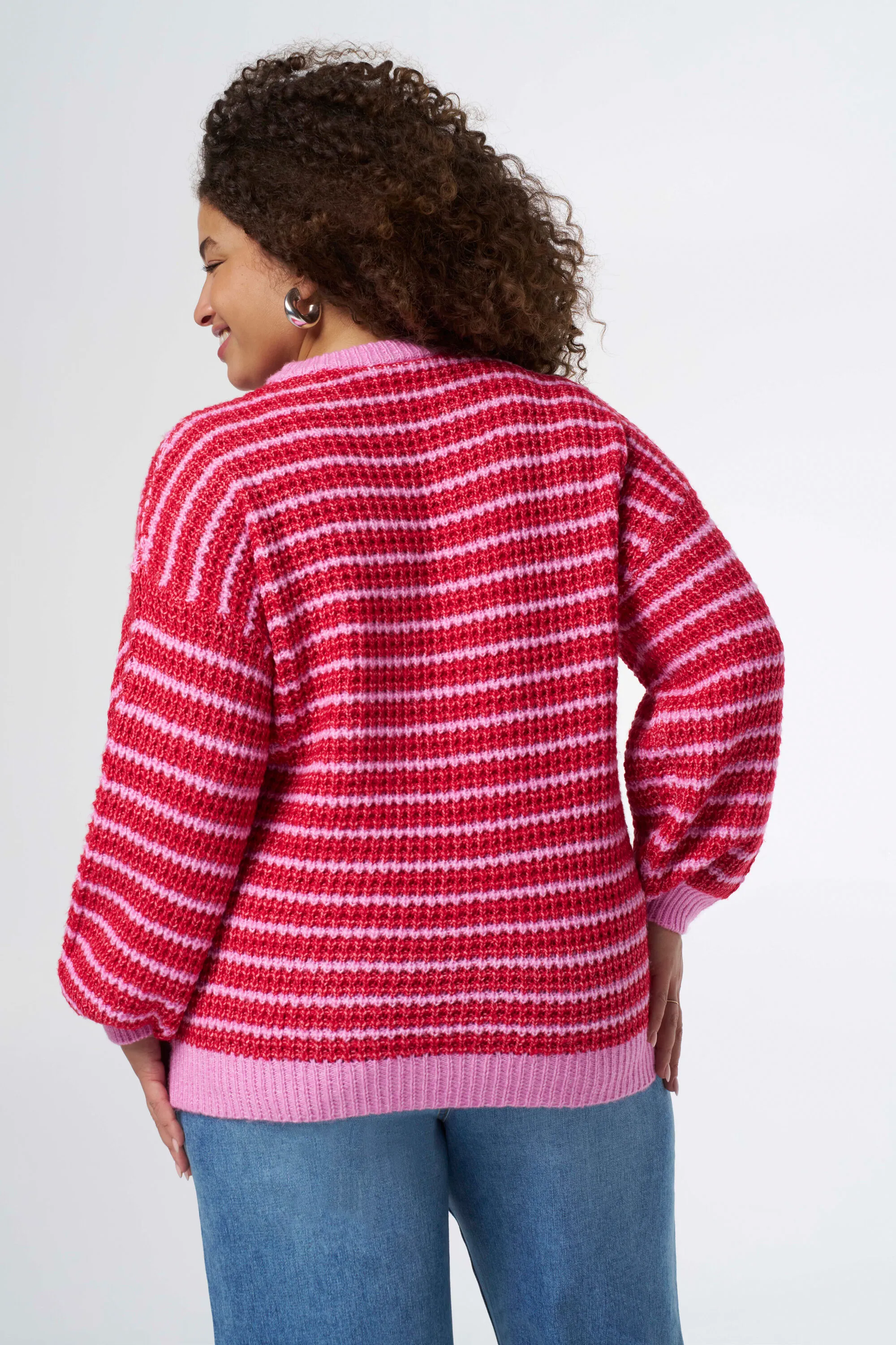 Pull en maille bicolore