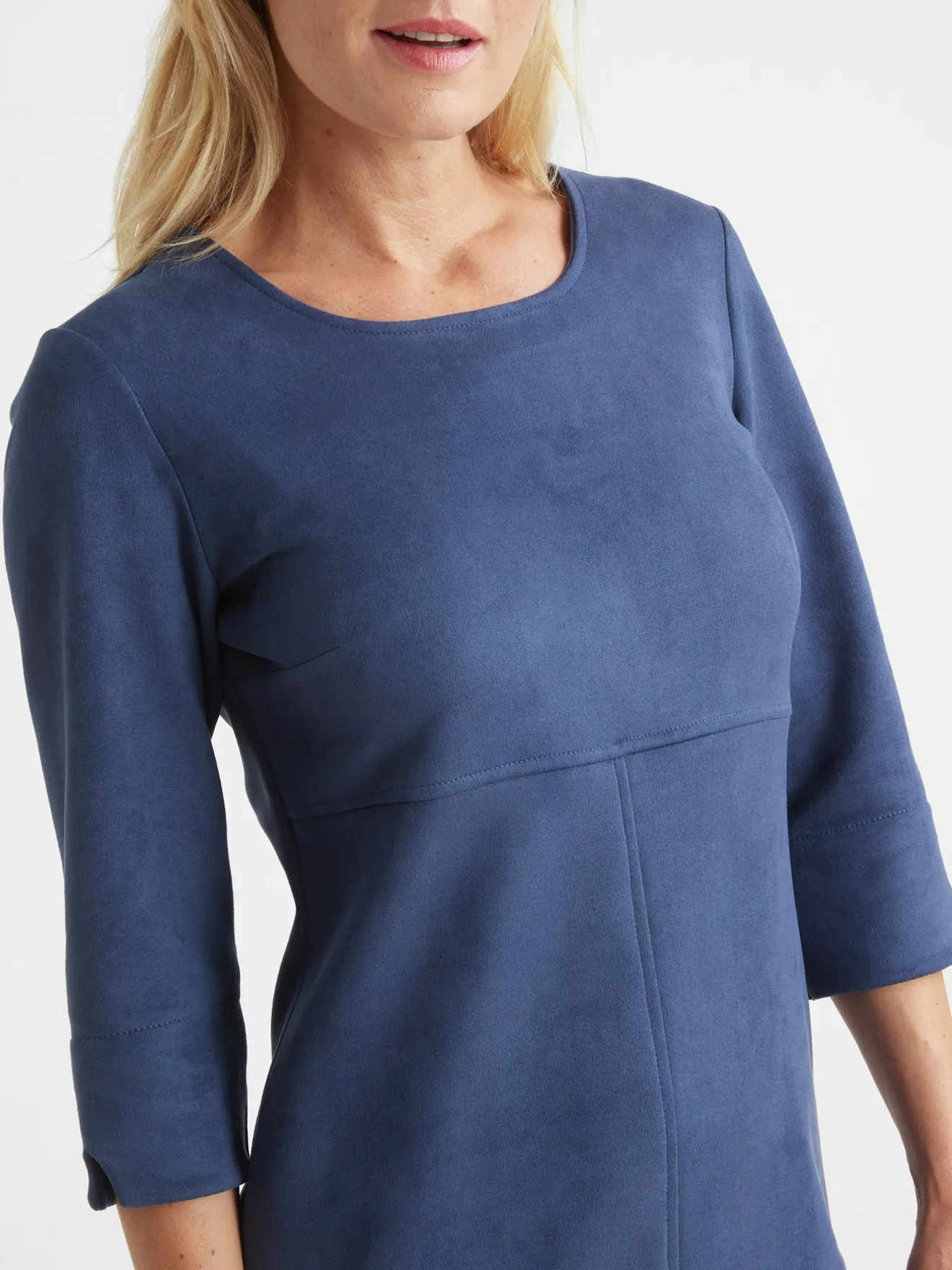 Robe droite en suédine