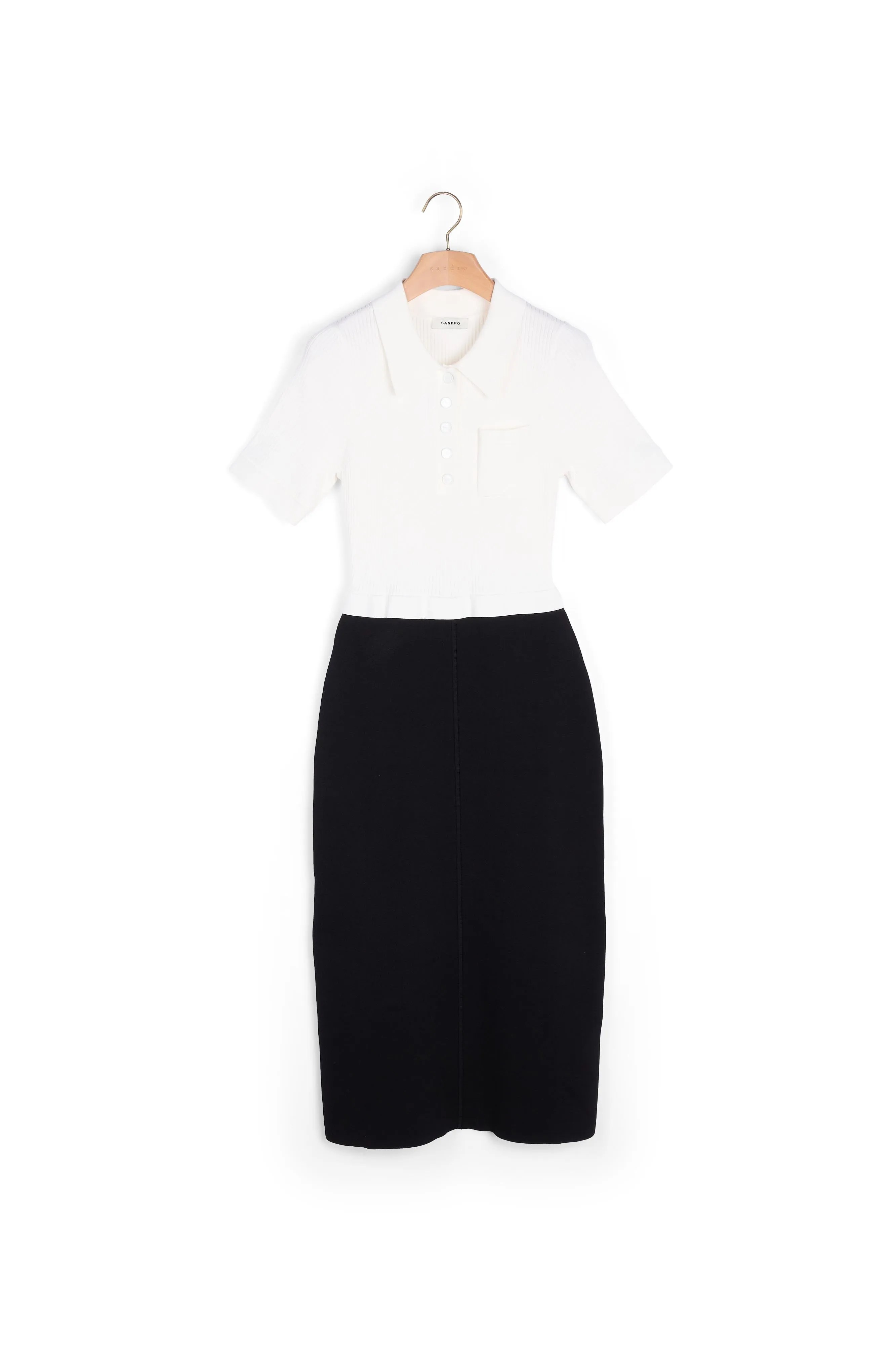 Robe midi bicolore