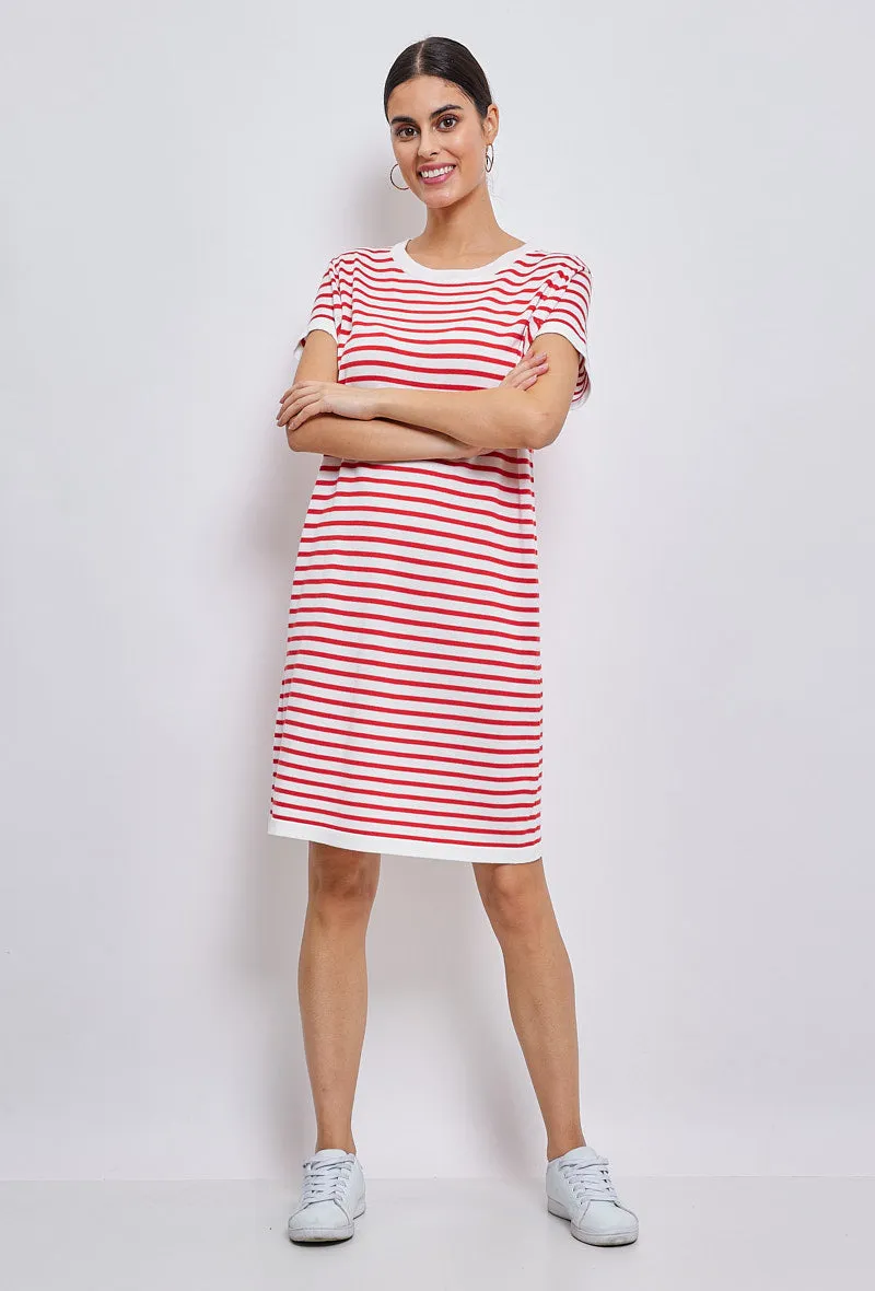 Robe t-shirt à rayures