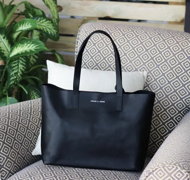 Sac cabas cuir souple grainé - JULES et JENN - Marques de France