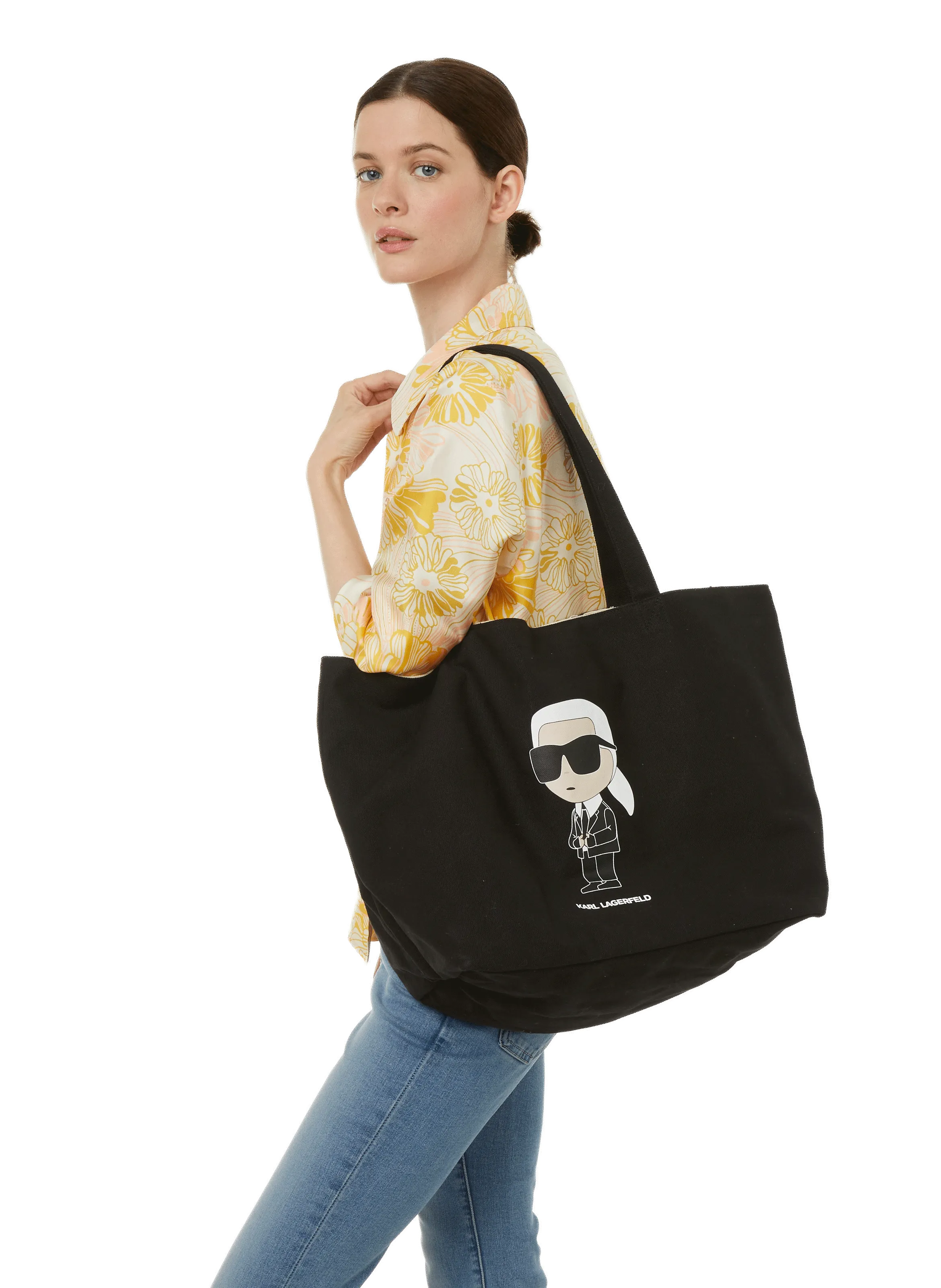 SAC CABAS K/IKONIK 2.0 EN COTON - KARL LAGERFELD pour FEMME | Printemps