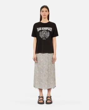 T-shirt avec sérigraphie gris carbone