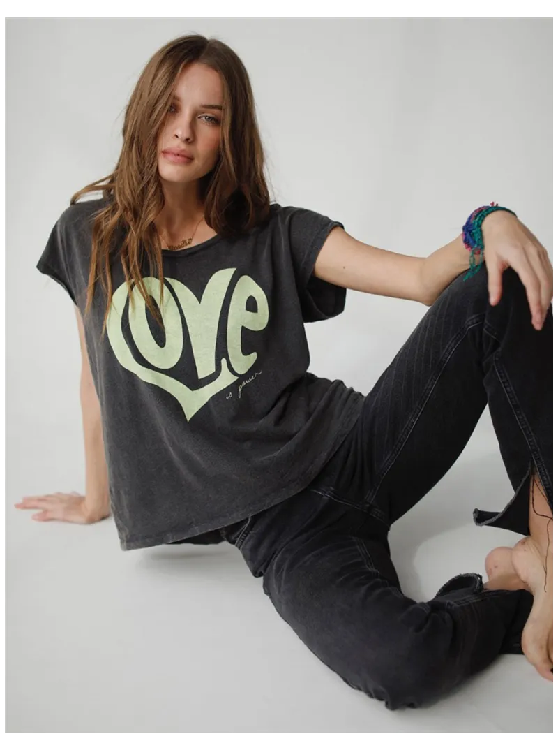 T-shirt manches courtes Anna One Tee Carbone