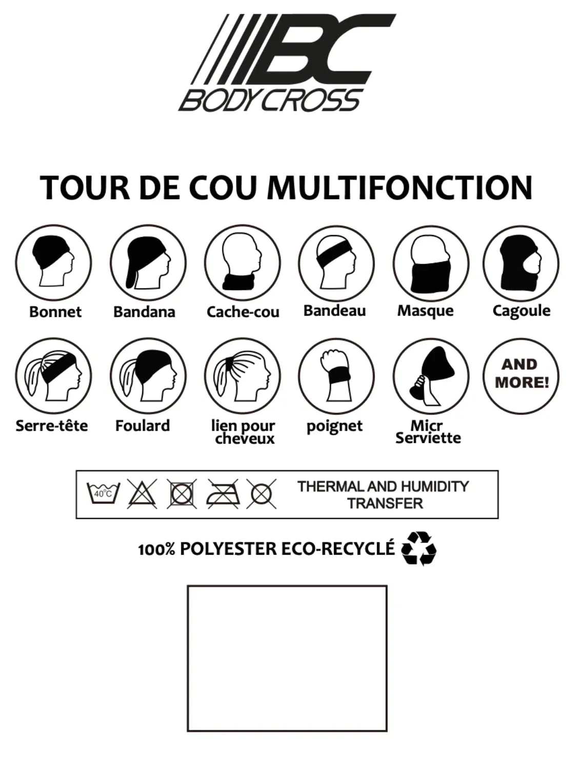 Tour de cou multifonction homme