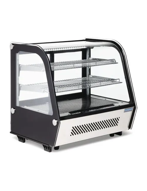 Vitrine réfrigérée de comptoir noire 120L